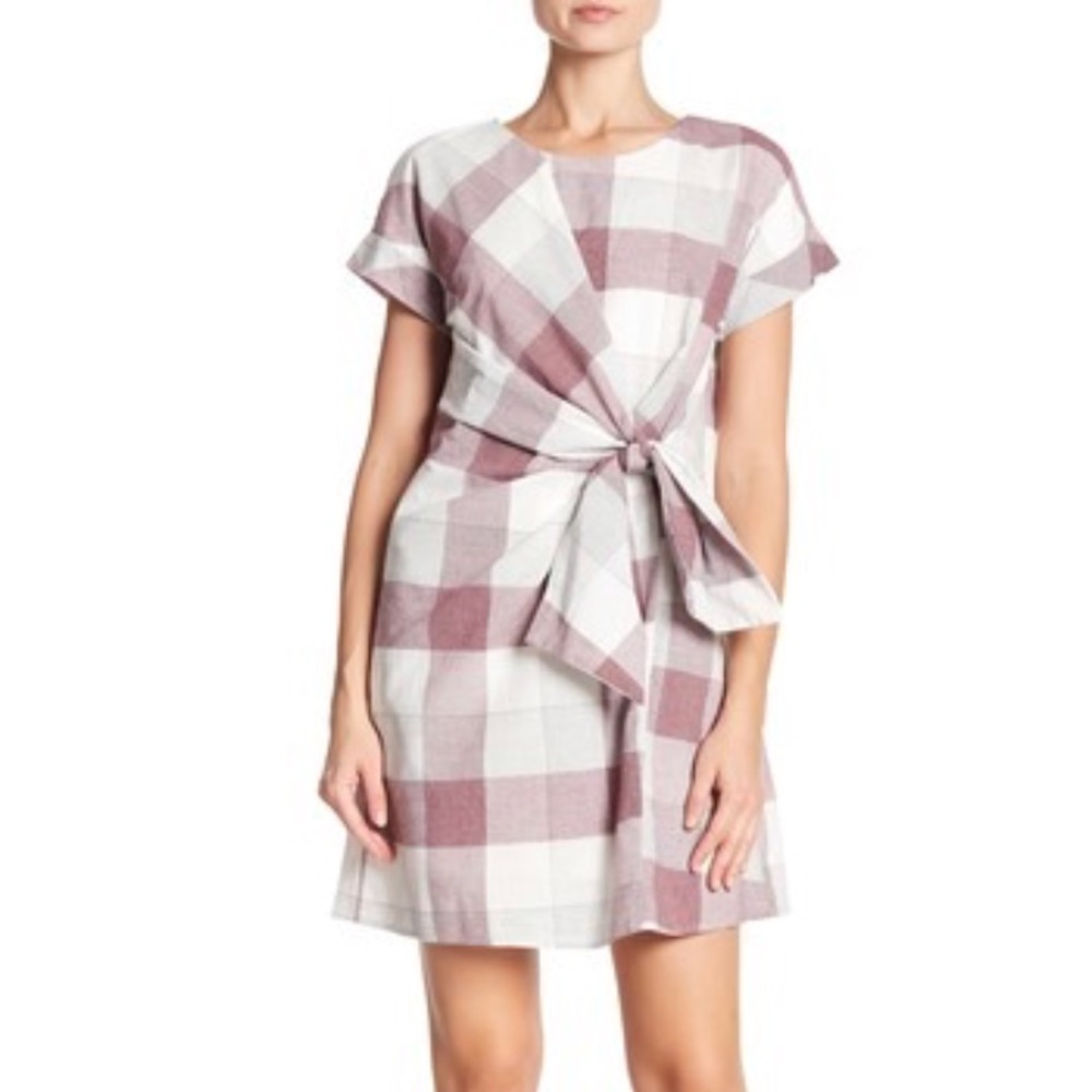Plaid wrap dress